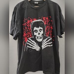 Vintage 2001 Black Misfits Band Crimson Ghost Graphic T-Shirt, XL